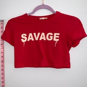 Red Crop Top from Love Culture